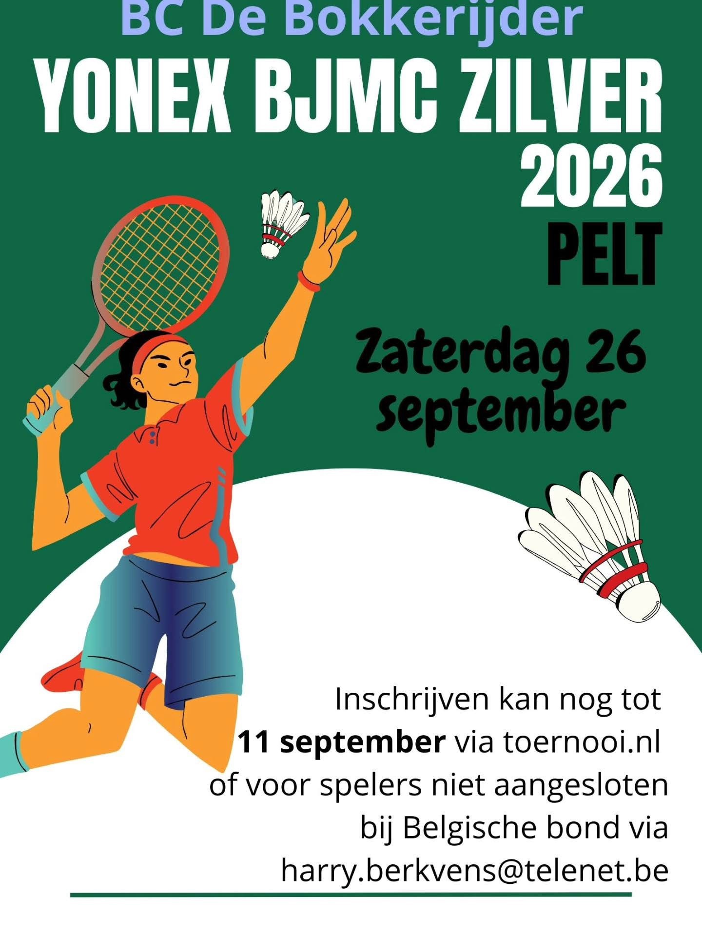 Yonex BJMC Zilver 2026 - BC De Bokkereijder