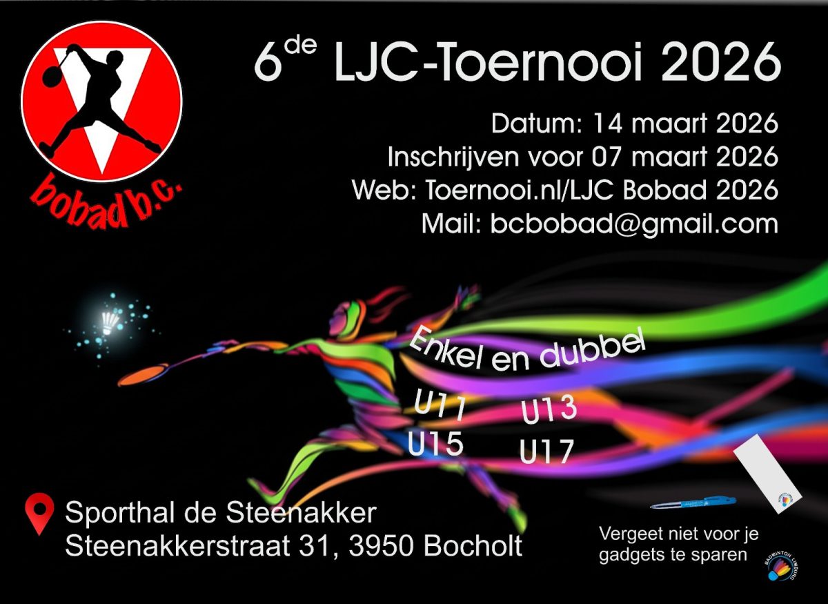 Aankondiging: LJC‑toernooi Bobad op zaterdag 14 maart 2026