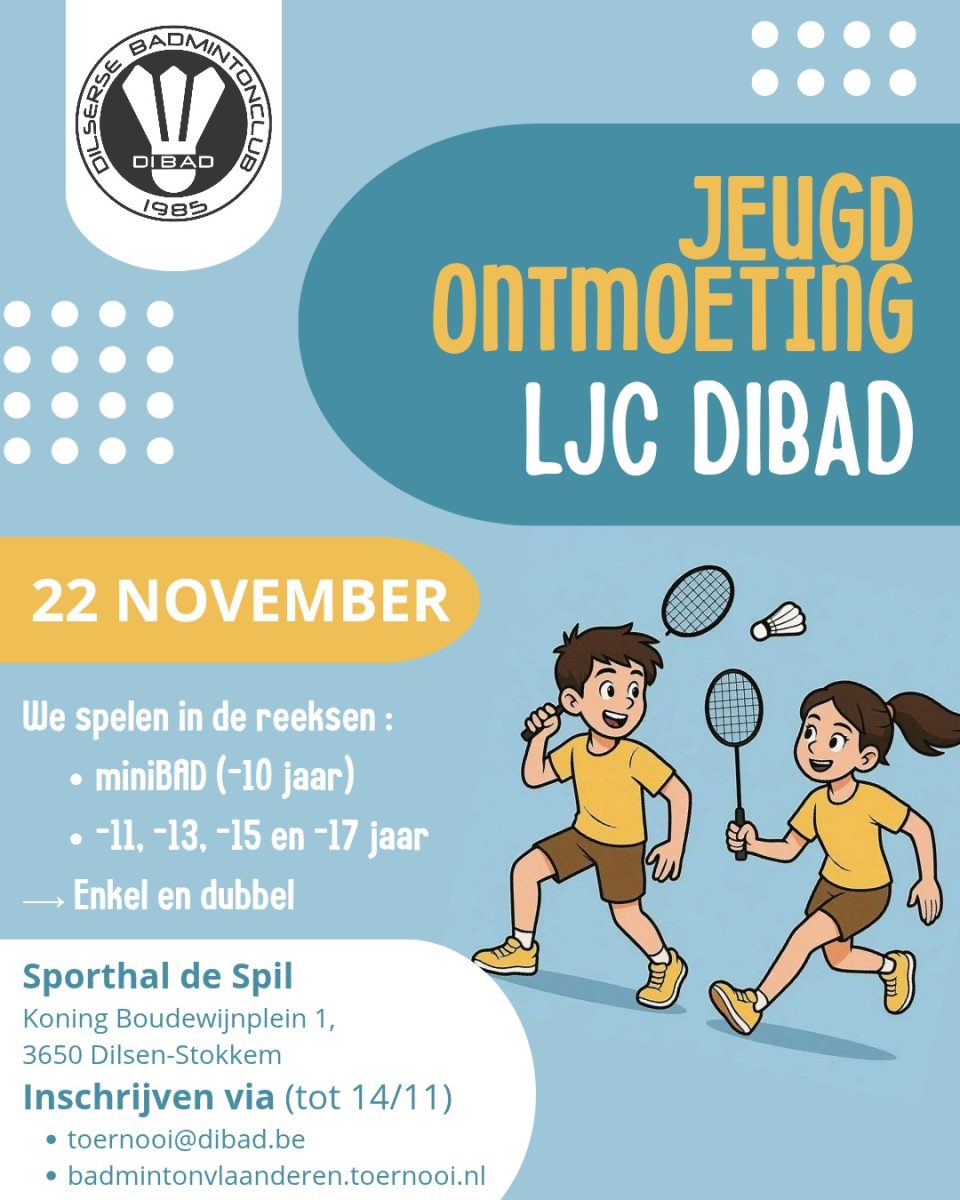 Aankondiging: LJC‑toernooi Dibad op zaterdag 22 november 2025