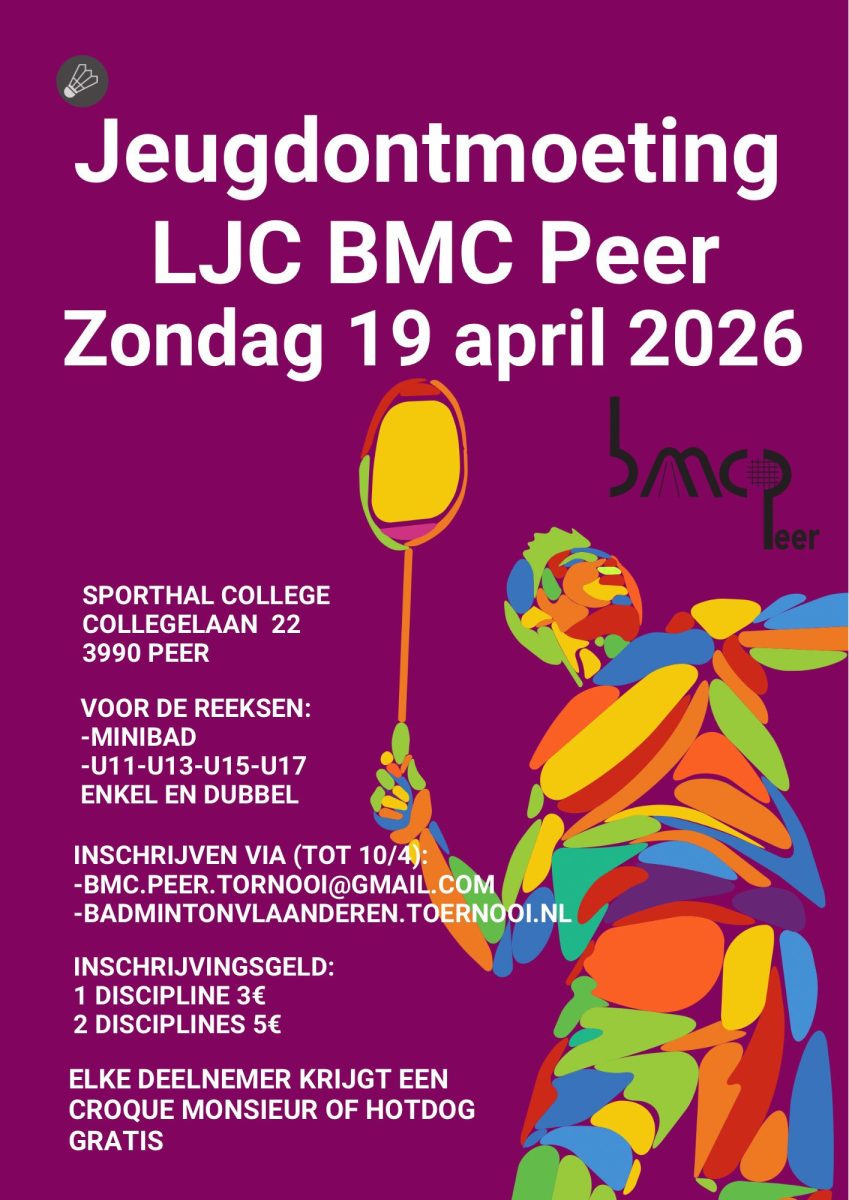 Aankondiging: LJC‑toernooi Peer op zondag 19 april 2026