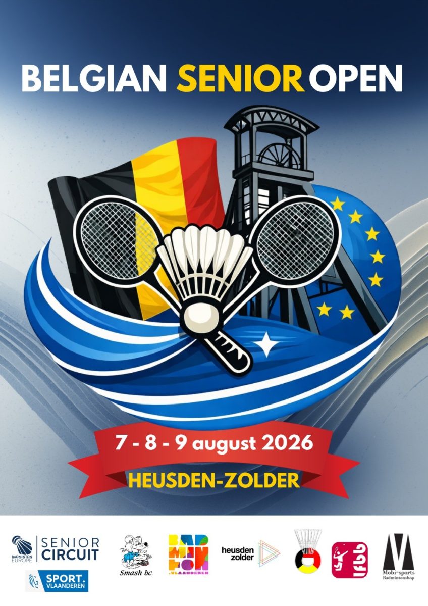 Belgium Senior Open bij Smash BC (7-9 augustus in de Velodroom)